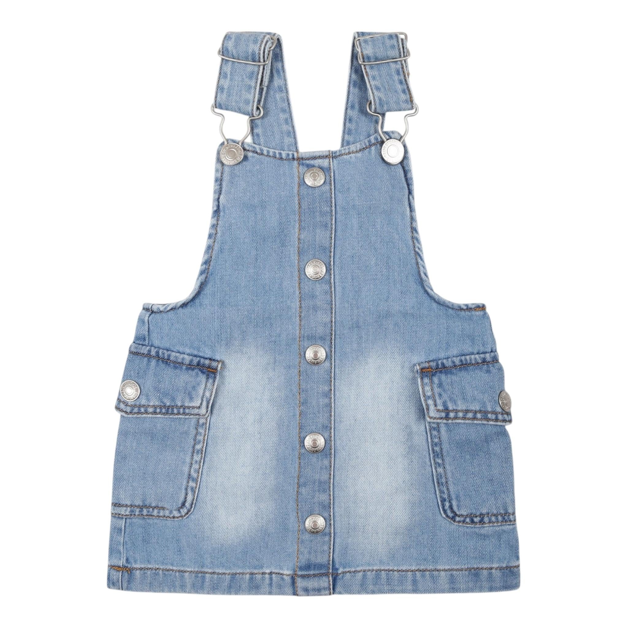 Levi'S Salopette Tinta Unita con Tasconi per Neonata 1EM257 AZZURRO LEVI'S 