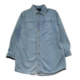 John Richmond Camicia Manica Lunga In Denim con Logo per Bambino RGP26057CA AZZURRO JOHN RICHMOND 