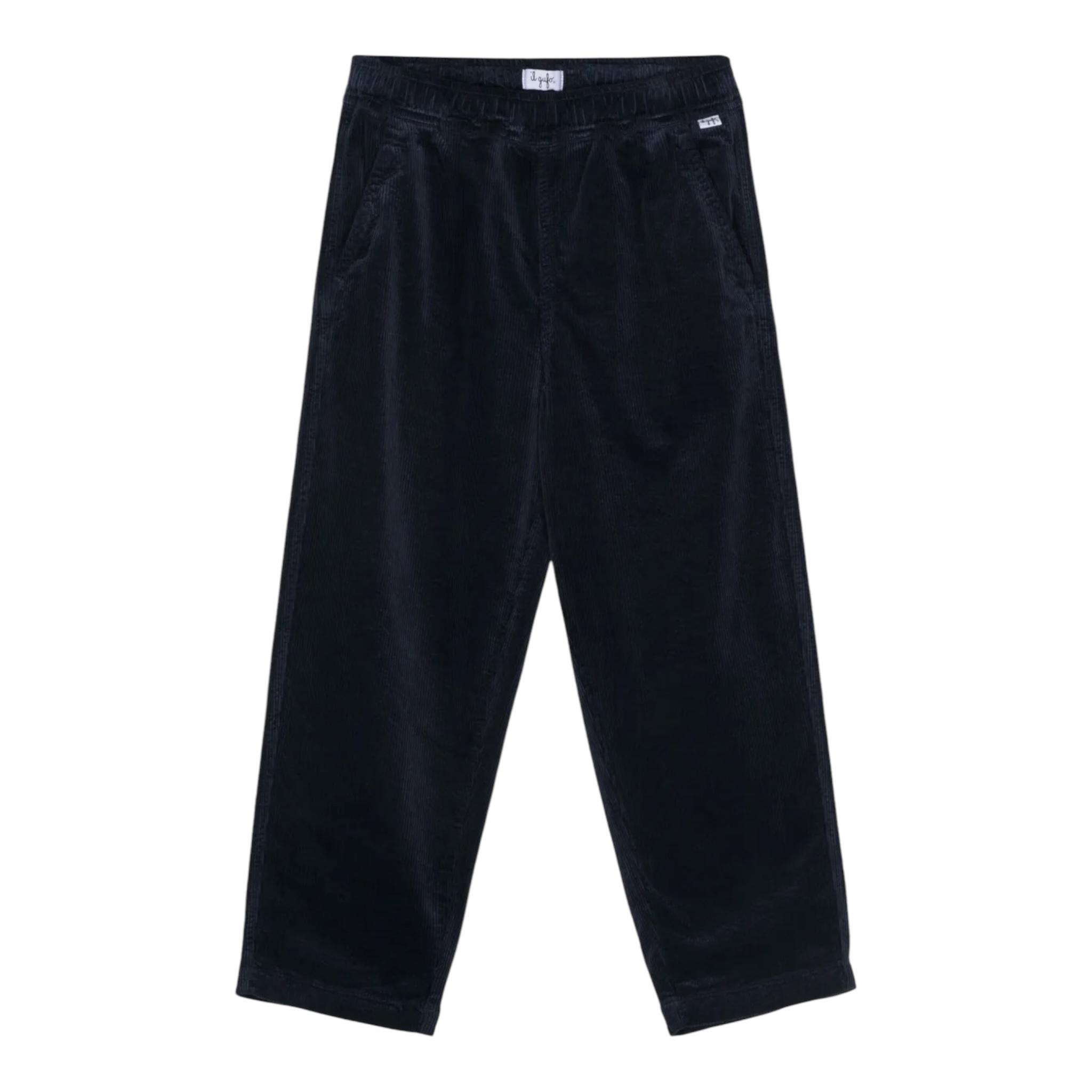 IL GUFO pantalone tinta unita con elastico in vita Blu per Bambino A24PL404V6021 BLU IL GUFO 