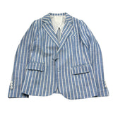 Manuel & Frank Giacca Tinta Unita con Fantasia A Righe per Bambino MF6260R AZZURRO MANUEL & FRANK 