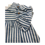 Barcellino Completo 2 Pezzi Camicia-Short Bianco/Blu Per Neonata