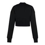 Balmain Felpa Chiusa Mezzo Collo Tinta Unita con Logo per Bambina FHFHF NERO BALMAIN 