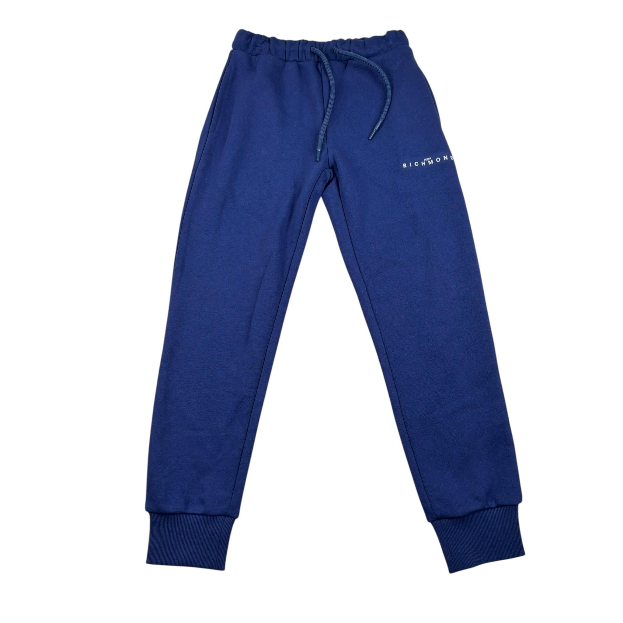 John Richmond Pantalone Tuta Tinta Unita con Logo per Bambino RBP26015PA BLU JOHN RICHMOND 