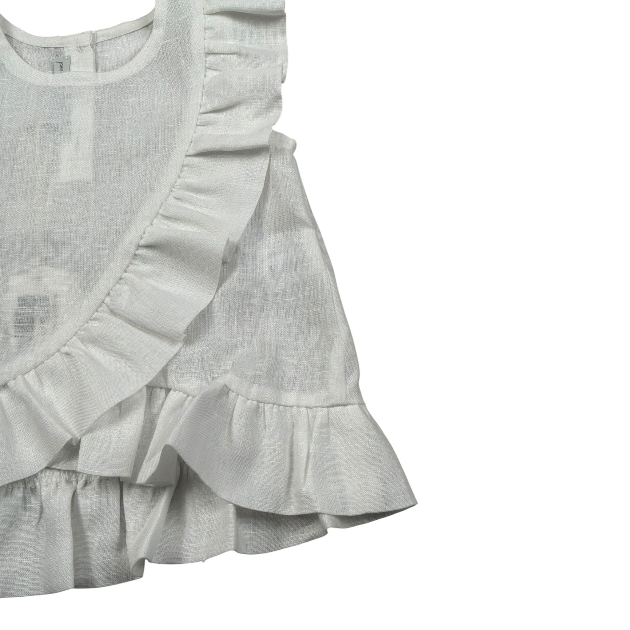 Per Te Top Giromanica tinta unita Bianco per Bambina 33981 BIANCO PER TE 
