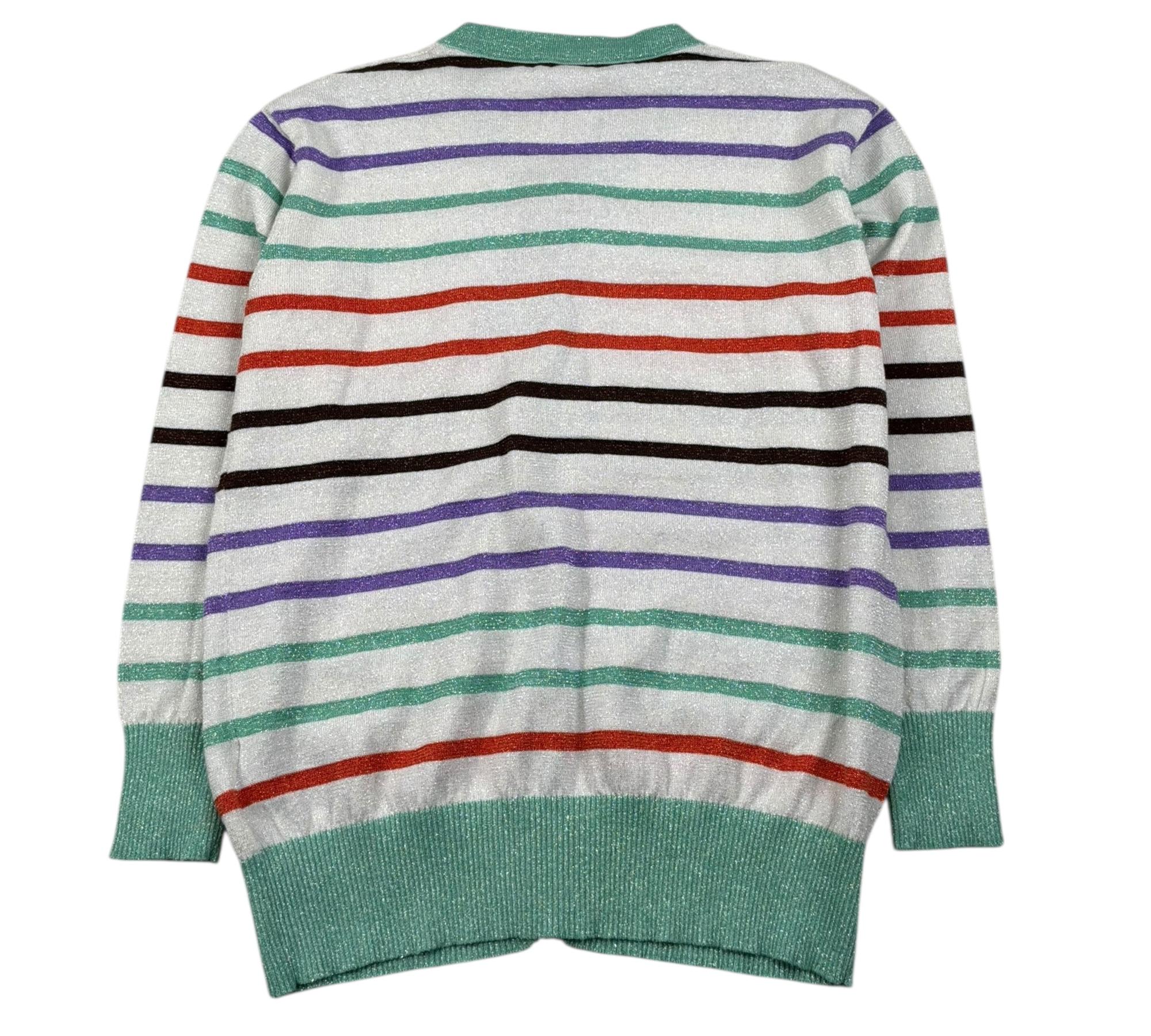 Just Cavalli Cardigan Fantasia A Righe Lurex per Bambina JGP2614CD MULTICOLOR JUST CAVALLI 