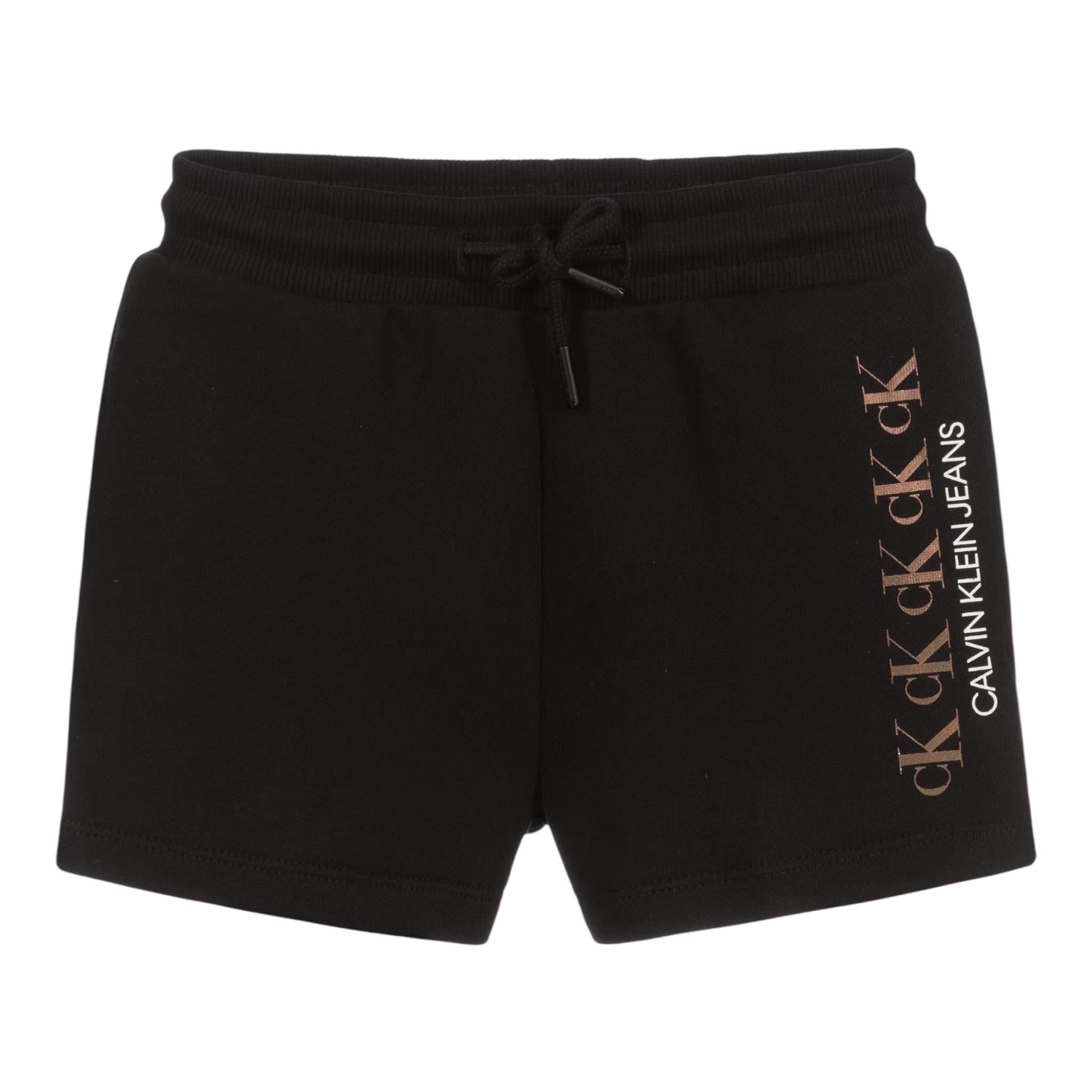 Calvin Klein Short Tuta tinta unita con Elastico In Vita Nero per Bambina SHCL NERO CALVIN KLEIN 