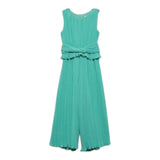 Abel & Lula Tuta Intera Tinta Unita Giromanica per Bambina 5221 VERDE ABEL & LULA 