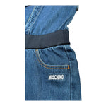 Moschino Tuta Intera Mezza Giromanica In Denim Tinta Unita per Bambina HDT00J BLU MOSCHINO 