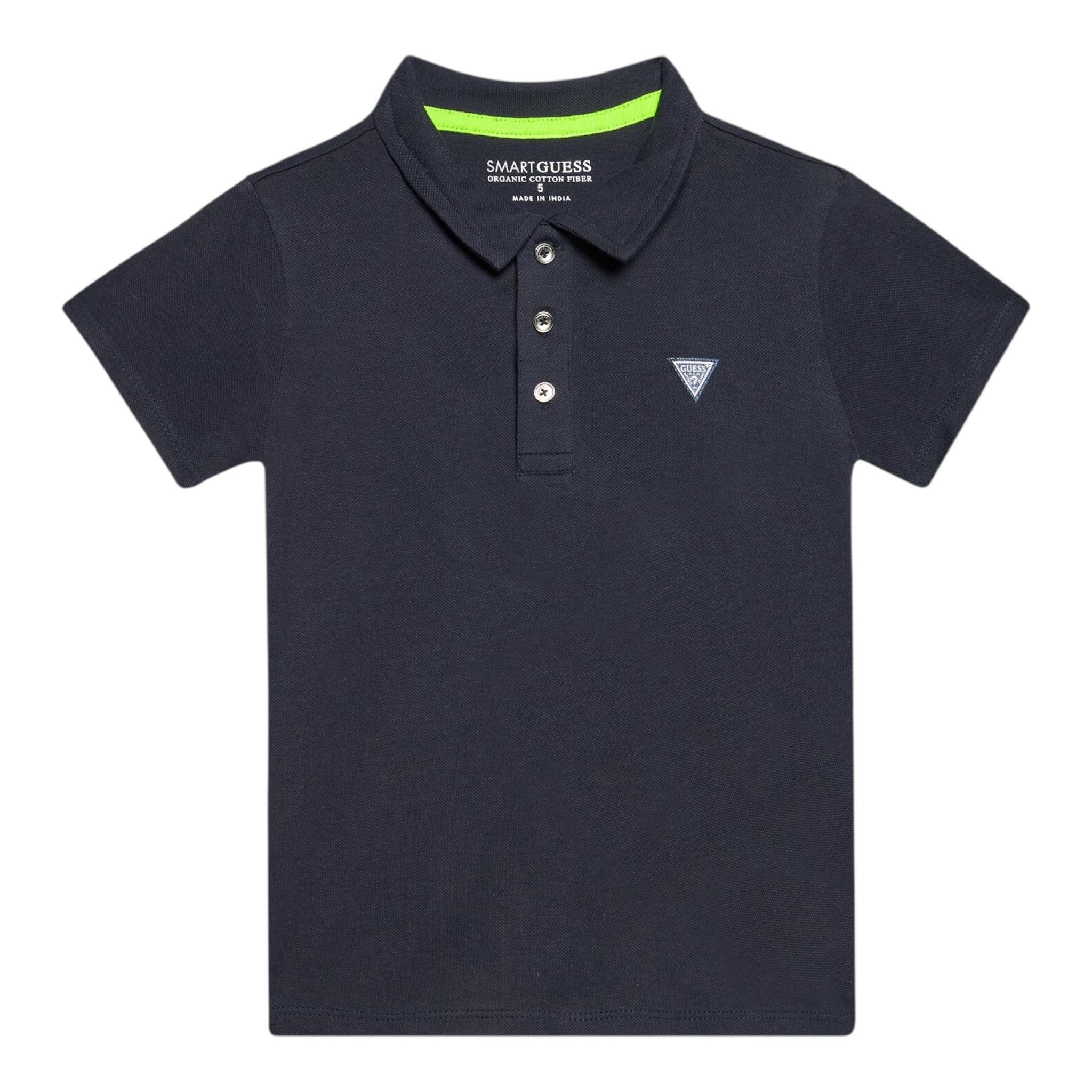 Guess Polo Mezza Manica Tinta Unita per Neonato N2GP03KAPY0 BLU GUESS 