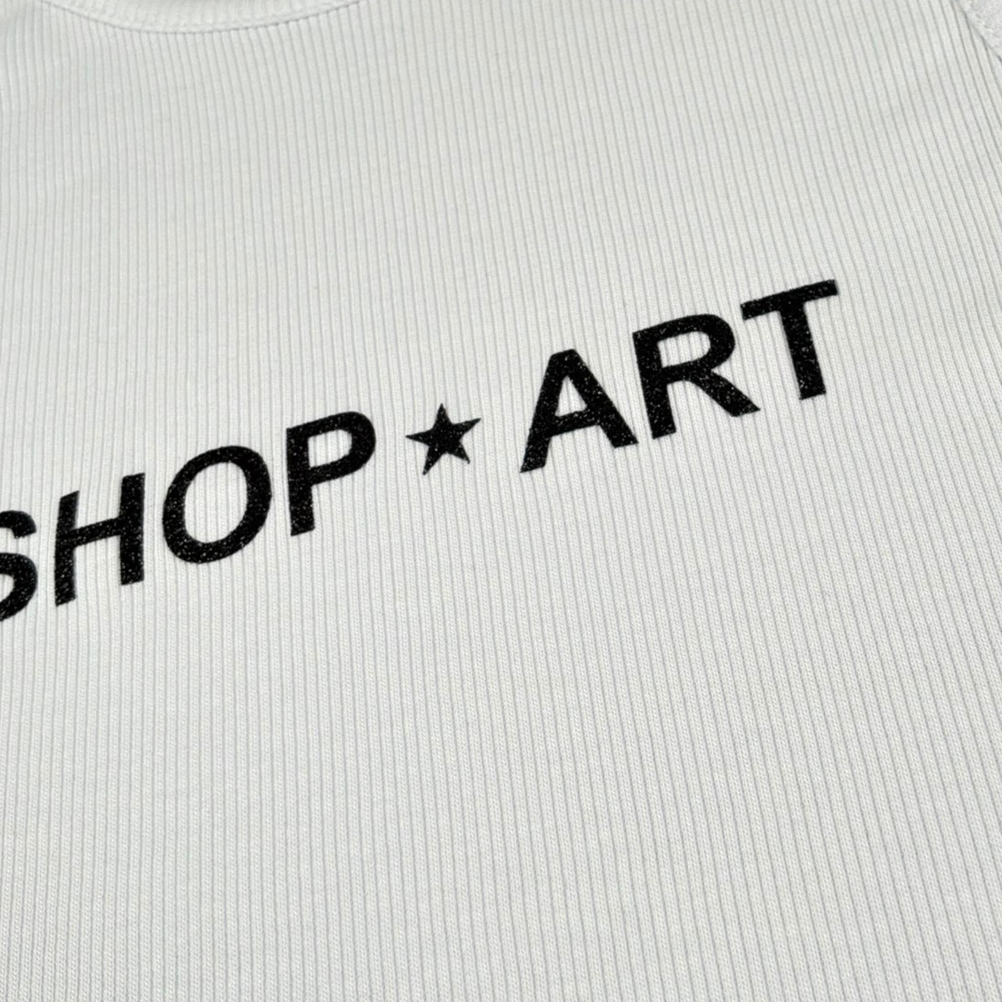 Shopart Abito Giromanica Tinta Unita con Stampa per Bambina SAJDR000409 BIANCO SHOPART 
