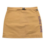 Palm Angels Gonna Tinta Unita con Stampa E Cintura per Bambina PGCU00 BEIGE PALM ANGELS 