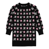 JOHN RICHMOND abito manica lunga in maglia con stampe logo Nero per Bambina RGA24004VE NERO JOHN RICHMOND 