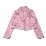 Please Giacca Tinta Unita In Raso per Bambina JB01310G73XX ROSA PLEASE 