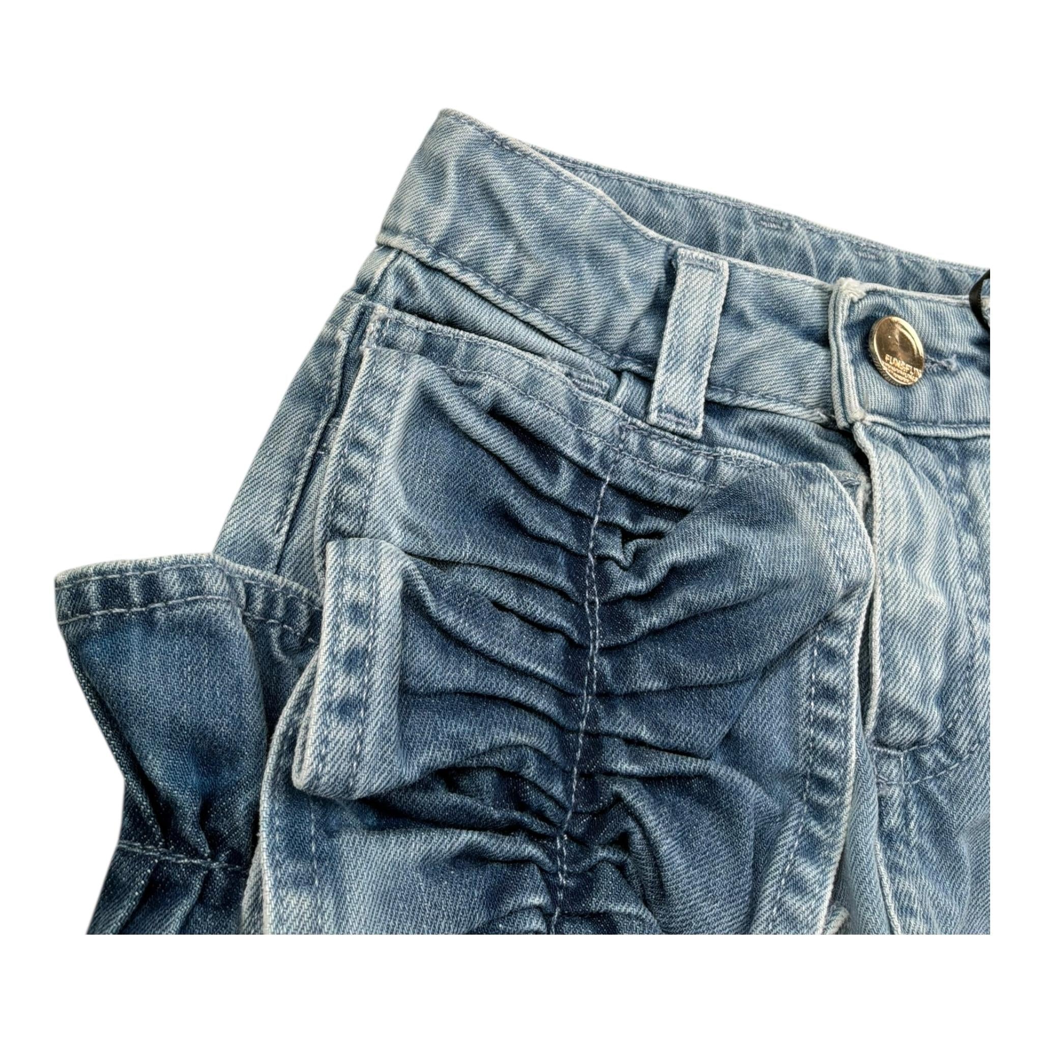 Fun & Fun Gonna Tinta Unita In Denim per Neonata FBSK01345 AZZURRO FUN & FUN 