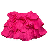 Twinset Gonna Tinta Unita Con Elastico In Vita E Balze Fuxia Per Bambina