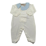 La Stupenderia Tutina Tinta Unita con Stampa per Neonata TBTT67 PANNA/AZZURRO LA STUPENDERIA 