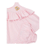 Moschino Abito Tinta Unita Set con Coulotte per Neonata MDV0C3 ROSA MOSCHINO 