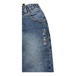 TRUSSARDI jeans tinta unita con elastico in vita Blu per Bambino TIA24143PA BLU TRUSSARDI 