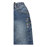 TRUSSARDI jeans tinta unita con elastico in vita Blu per Bambino TIA24143PA BLU TRUSSARDI 