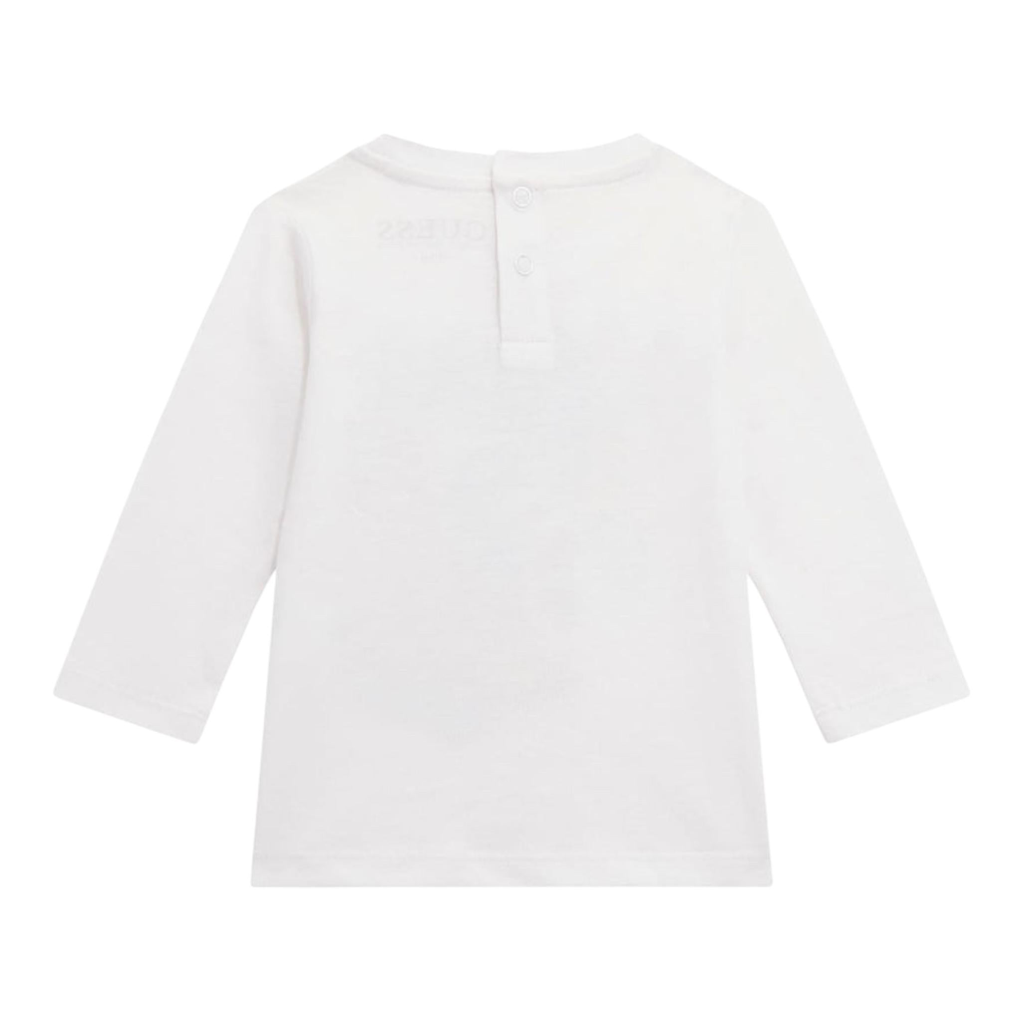 GUESS shirt girocollo tinta unita con stampa Bianco per Neonato I4YI02K8HM4X BIANCO GUESS 