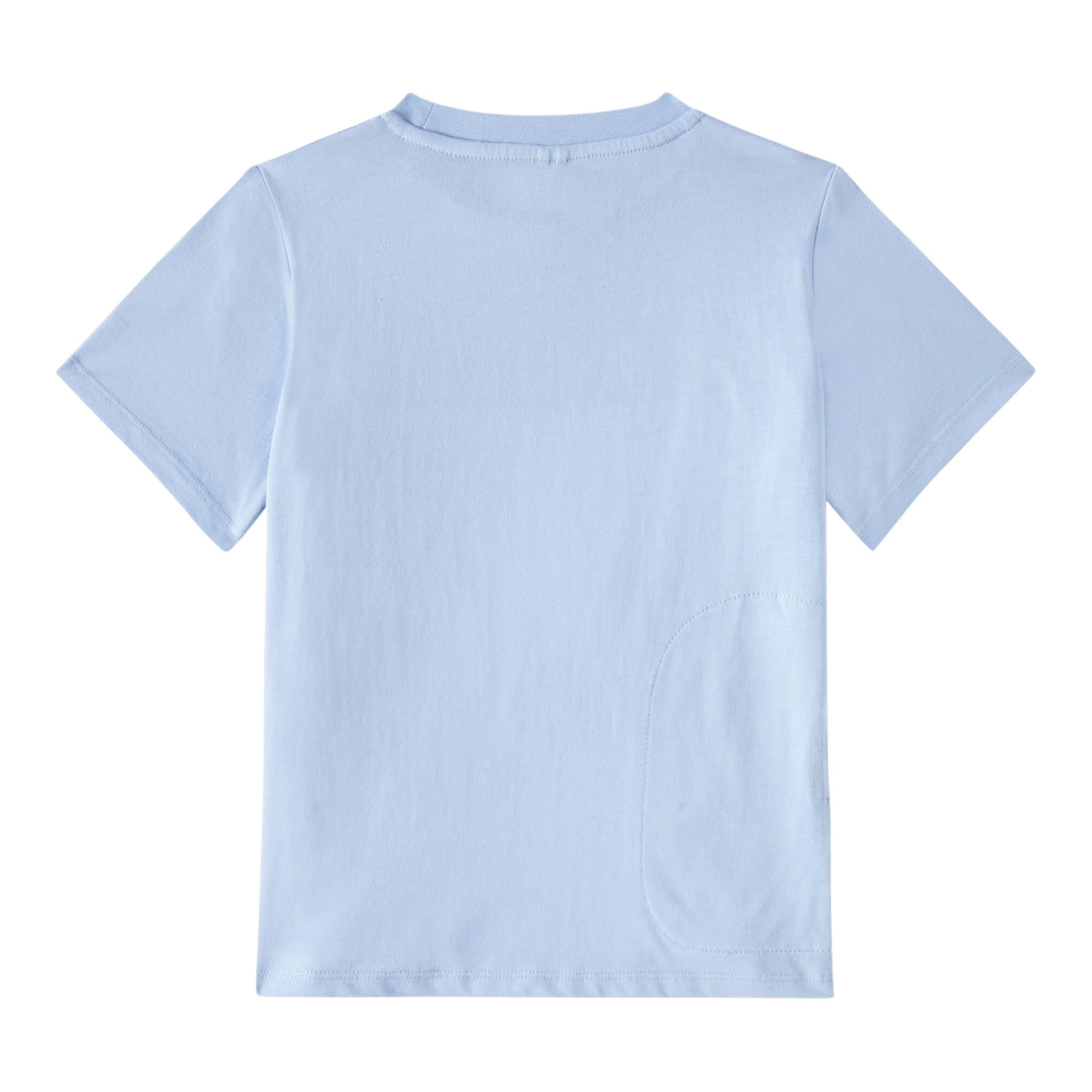 Stella Mccartney T-Shirt Girocollo Tinta Unita con Stampa E Applicazioni per Neonata TW8A51N AZZURRO STELLA McCARTNEY 