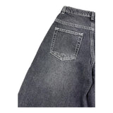 DOU DOU jeans tinta unita con girovita regolabile modello palazzo Nero per Bambina DV6P50 NERO DOU DOU 