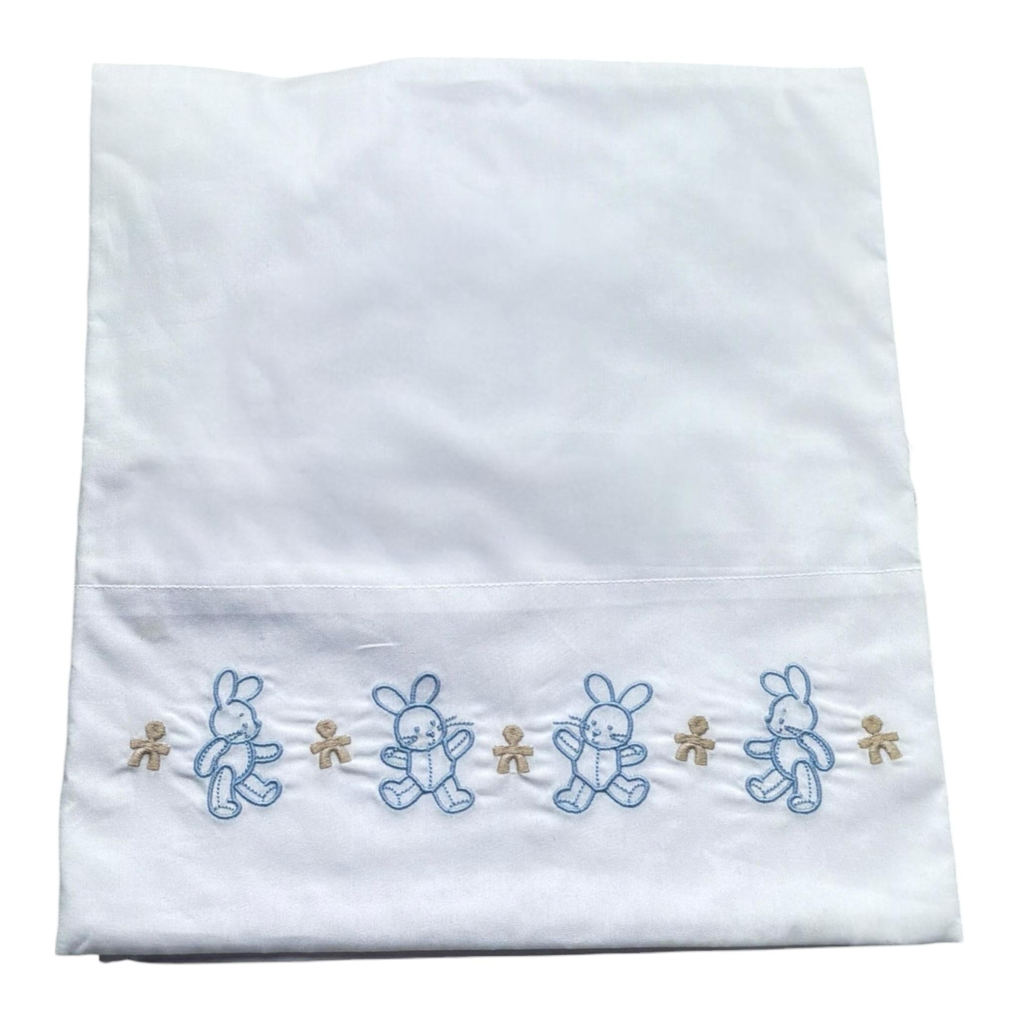 Le Bebe' Lenzuola Set 3 Pezzi Tinta Unita con Stampa per Neonato LBB5301 BIANCO LE BEBE' 