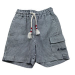 Saint Barth Bermuda Bicolore con Fantasia A Righe per Bambino MRE0001 BLU SAINT BARTH 