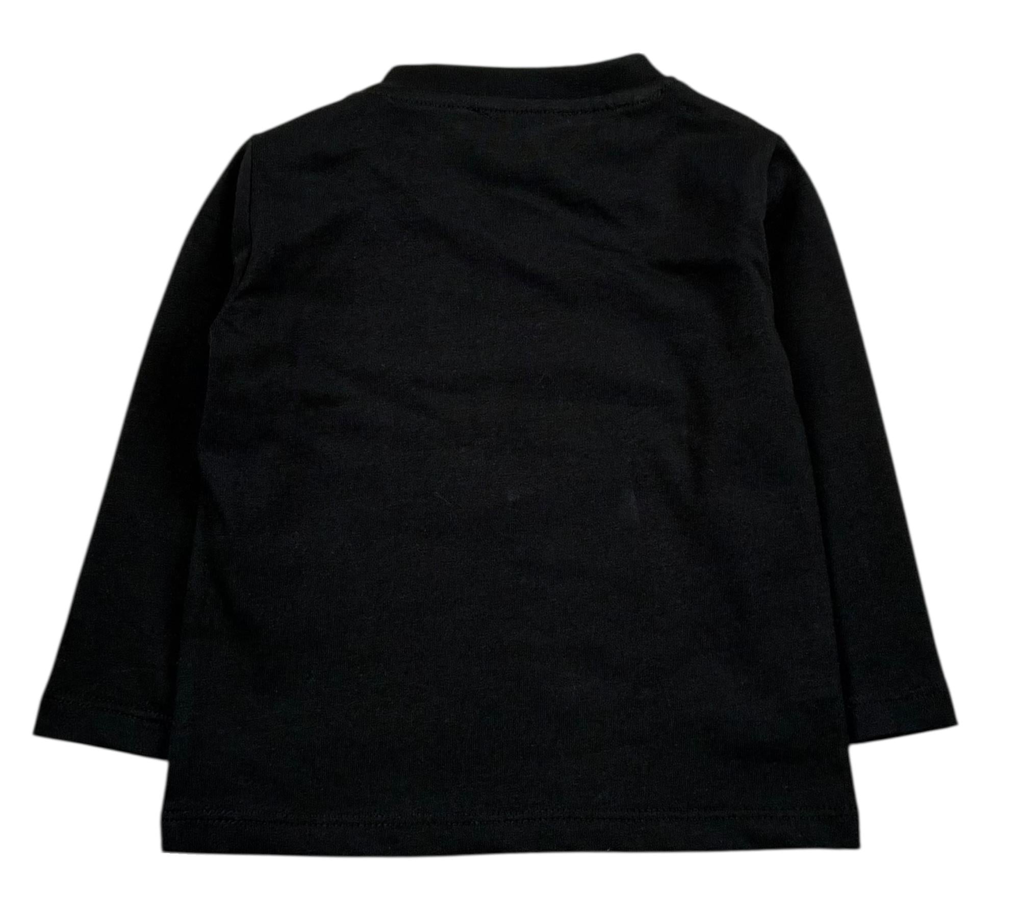 John Richmond Shirt Girocollo Tinta Unita con Logo per Neonato RIP26009TS NERO JOHN RICHMOND 