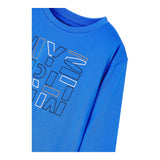 MAYORAL shirt girocollo tinta unita con stampa Blu per Bambino 173X BLU MAYORAL 