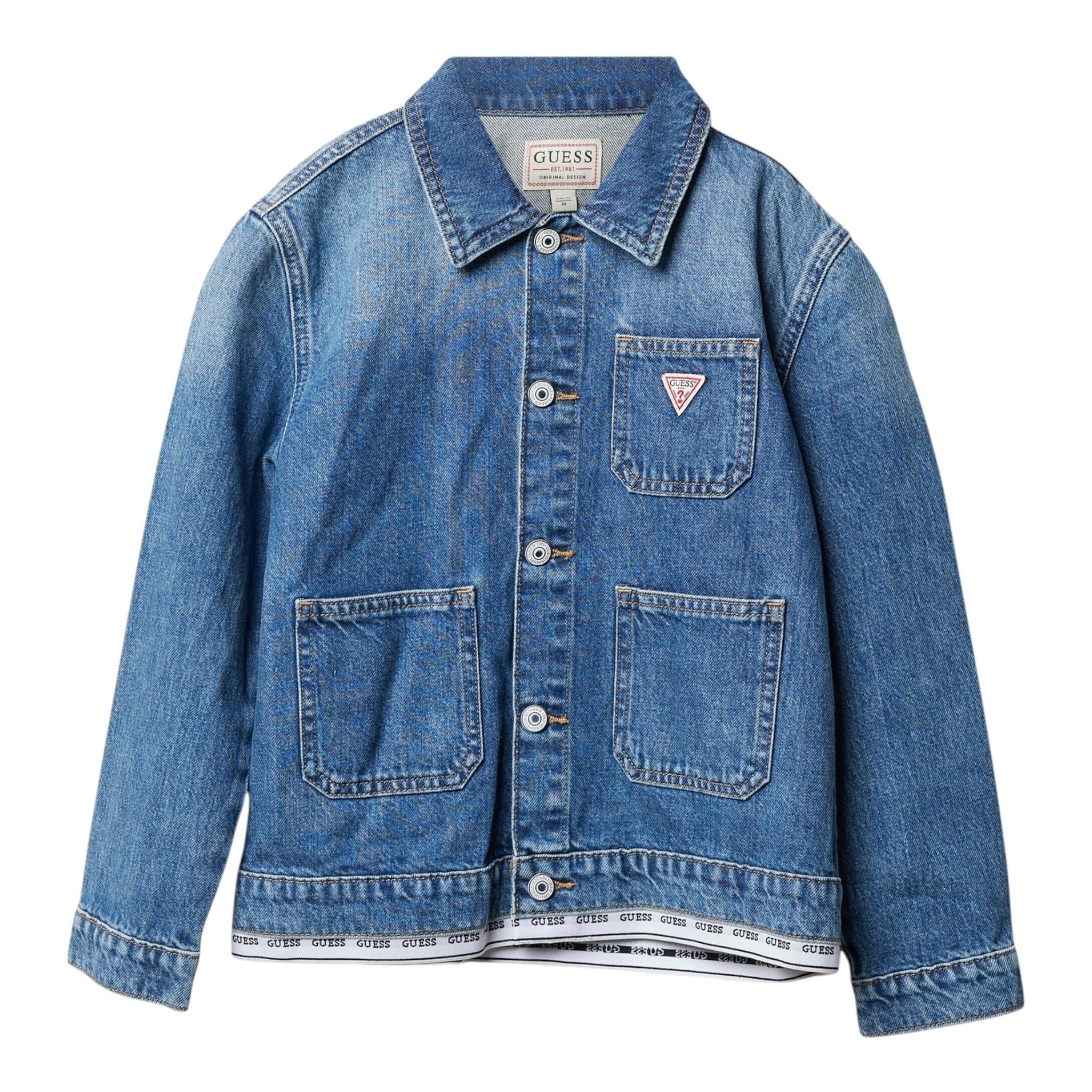 Guess Giubbino In Denim Tinta Unita per Bambino J5RL04D45 BLU GUESS 