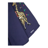 Kenzo Gonna Tinta Unita Con Stampa Blu Per Bambina