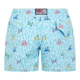 Saint Barth Costume Tinta Unita con Stampe Granchio per Neonato COMFORTLIGHTN AZZURRO SAINT BARTH 