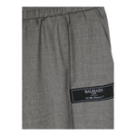 BALMAIN pantalone tinta unita con stampa Grigio per Bambino 8V6R80 GRIGIO BALMAIN 