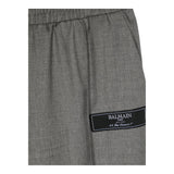 BALMAIN pantalone tinta unita con stampa Grigio per Bambino 8V6R80 GRIGIO BALMAIN 