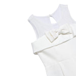 Abel & Lula Abito Giromanica Tinta Unita Modello Palazzo per Bambina 5219 PANNA ABEL & LULA 