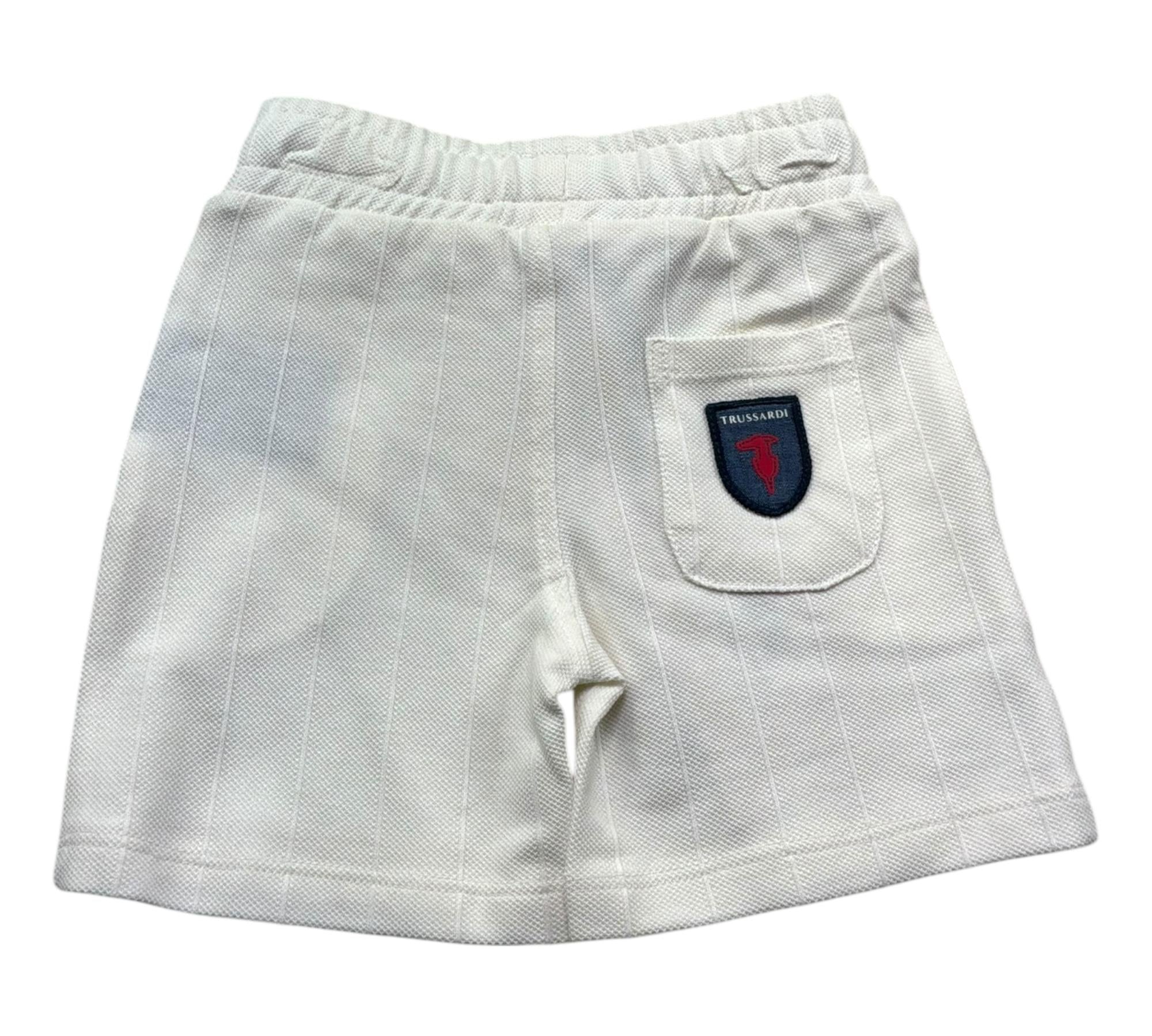 Trussardi Bermuda Tinta Unita con Logo per Neonato TIP26105BE PANNA TRUSSARDI 