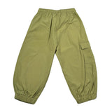 M+E' Pantalone tinta unita con Elastico In Vita Verde per Bambino UEM0519 VERDE M+E' 