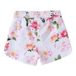 Sarabanda Short Tinta Unita con Fantasia Fiori per Bambina 0B221 BIANCO SARABANDA 