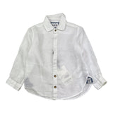 Berna Camicia Tinta Unita Con Bottoni Bianco Per Bambino