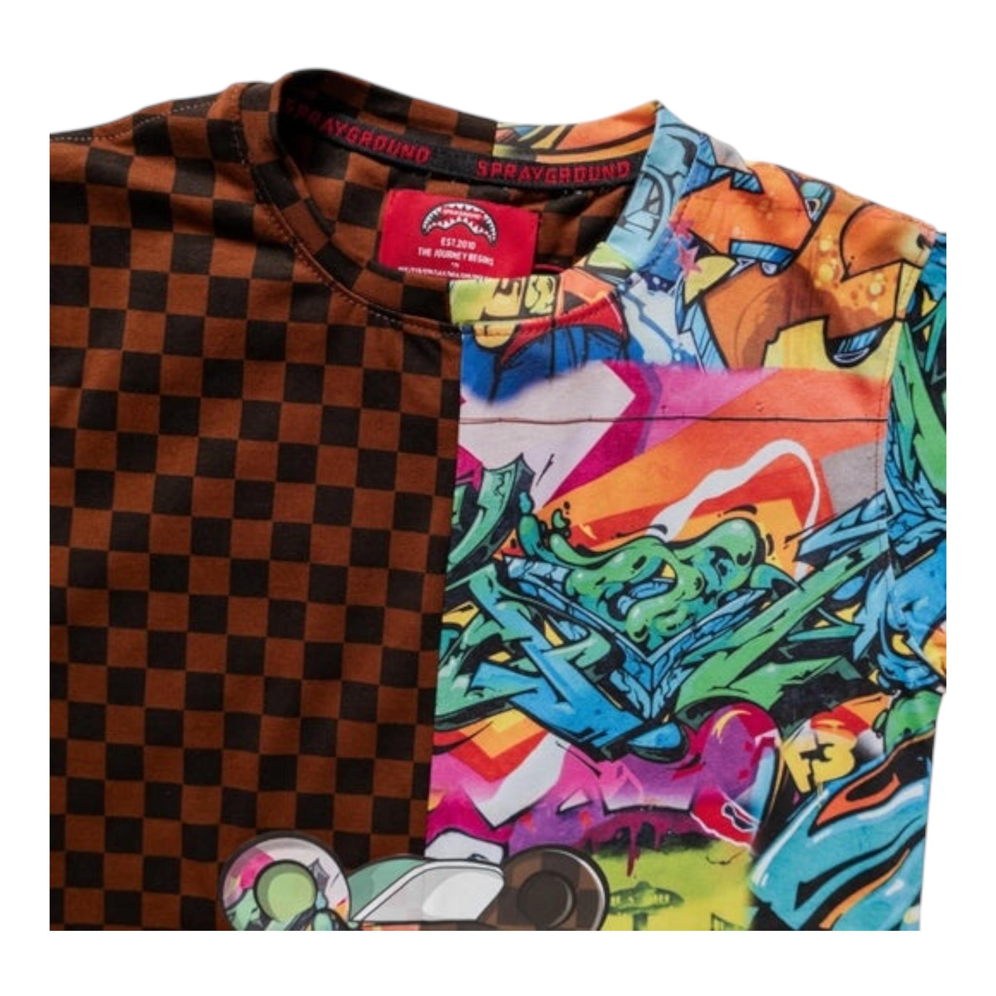 Sprayground T-Shirt Tinta Unita con Stampa E Fantasia per Bambino SPY1132 MARRONE SPRAYGROUND 
