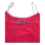 Fila Top Bretelline Tinta Unita con Logo per Bambina FAT0642 ROSA FILA 