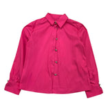 GENNY PRINCESS camicia tinta unita con bottoni Fuxia per Bambina YFCA004 FUXIA GENNY PRINCESS 