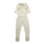 PAZ RODRIGUEZ completo 2pz maglia-ghettina Panna per Neonata 003111836 PANNA PAZ RODRIGUEZ 