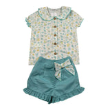 Calamaro Completo 2 Pezzi Camicia-Culotte per Bambina 11122 BIANCO CALAMARO 