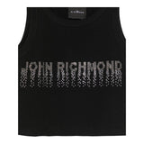 John Richmond Canotta Tinta Unita con Brillantini per Bambina RGP25204CN NERO JOHN RICHMOND 