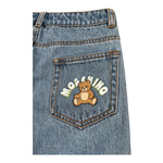 Moschino Gonna In Denim Tinta Unita con Girovita Regolabile per Bambina HDJ044 AZZURRO MOSCHINO 