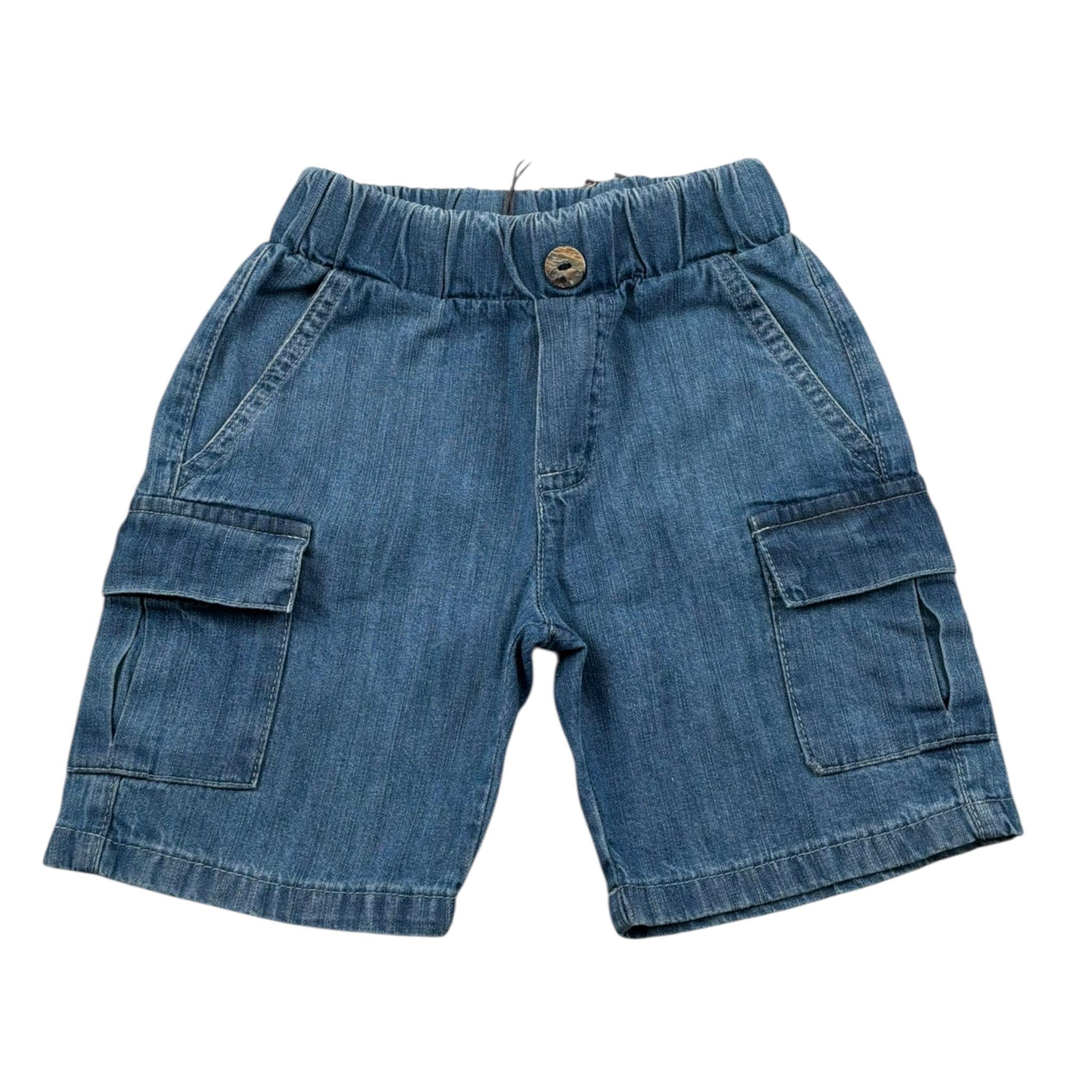 J.O. Milano Bermuda Tinta Unita In Denim per Bambino 574N1 AZZURRO J.O. MILANO 