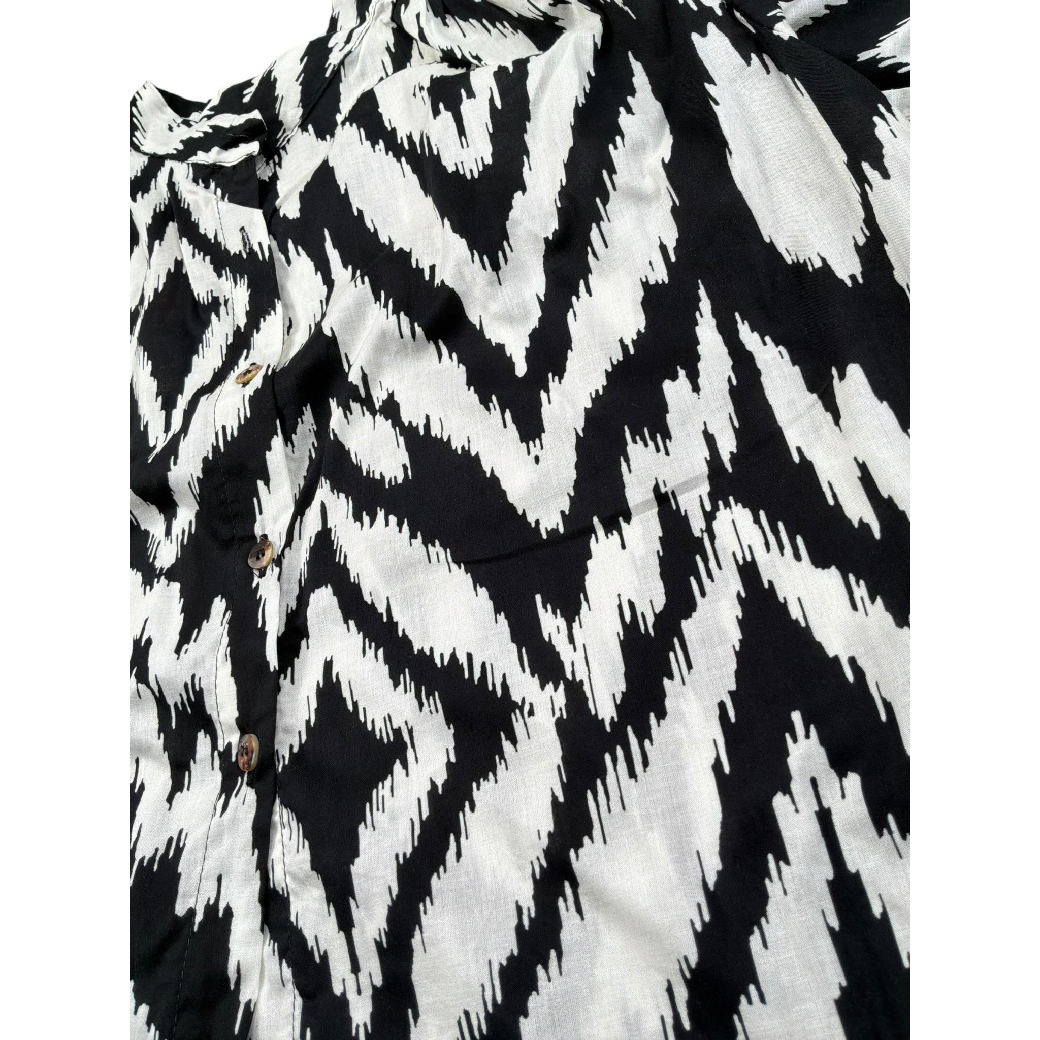 Kaos Camicia Bicolore con Stampa per Bambina KS199 PANNA KAOS 