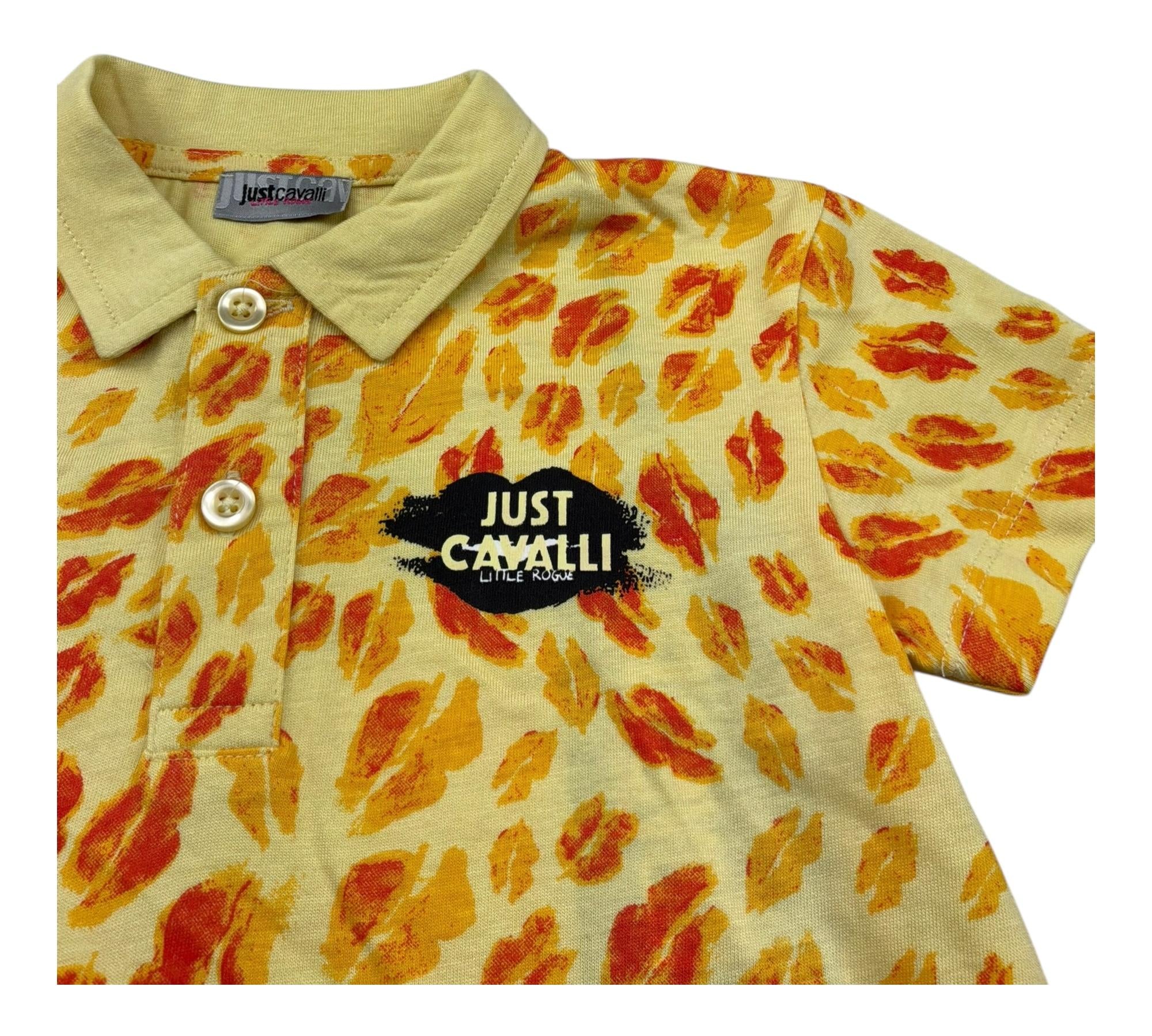 Just Cavalli Abito Polo Mezza Manica Stampa Fantasia per Neonata JIP26024VE GIALLO JUST CAVALLI 
